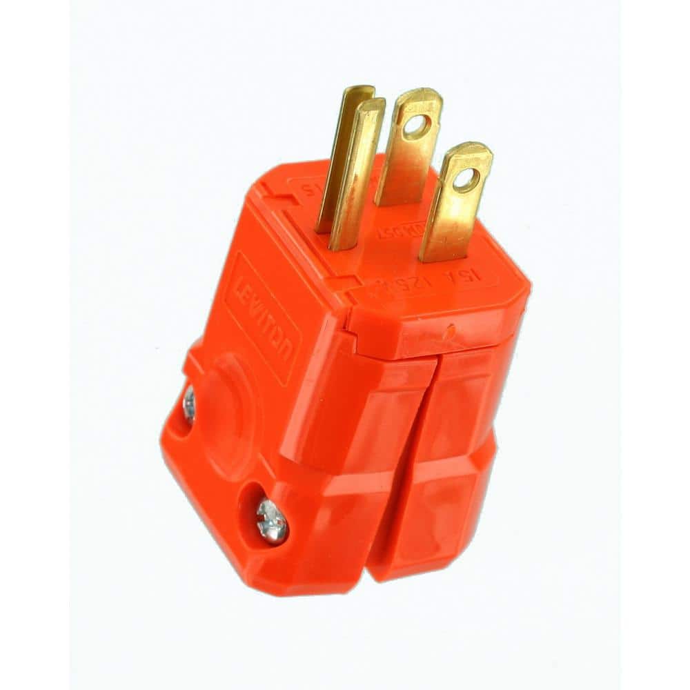 Leviton 15 Amp Python Straight Blade Plug, 5256-BVO (2)