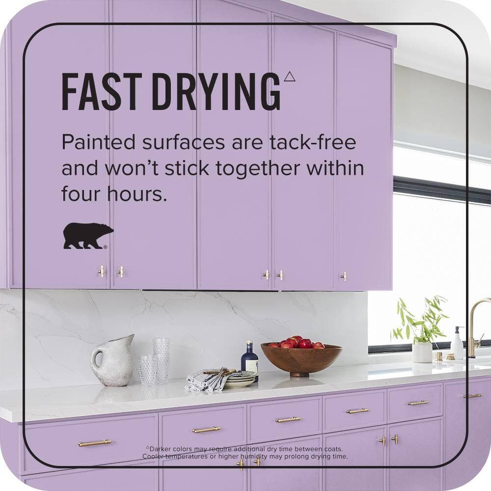 BEHR PREMIUM PLUS #M570-4 Cyber Grape Enamel Interior Stain-Blocking Paint & Primer (3)