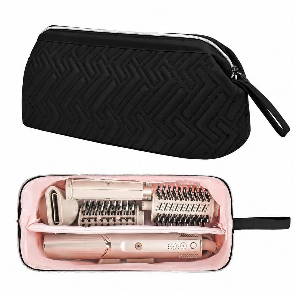 Anqtovp Portable Hair Tool Organizer Case for Shark Flexstyle Air Wrap Dryer in Black Waterproof Dustproof Finish (2)