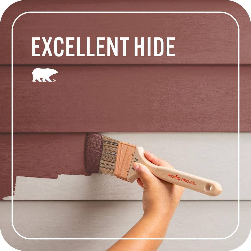 BEHR PREMIUM PLUS 1 gal. #S-H-170 Red Brick Flat Exterior Paint & Primer (4)
