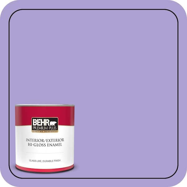 BEHR PREMIUM PLUS 1 qt. #P560-4 Magic Wand Hi-Gloss Enamel Interior/Exterior Paint & Primer (2)