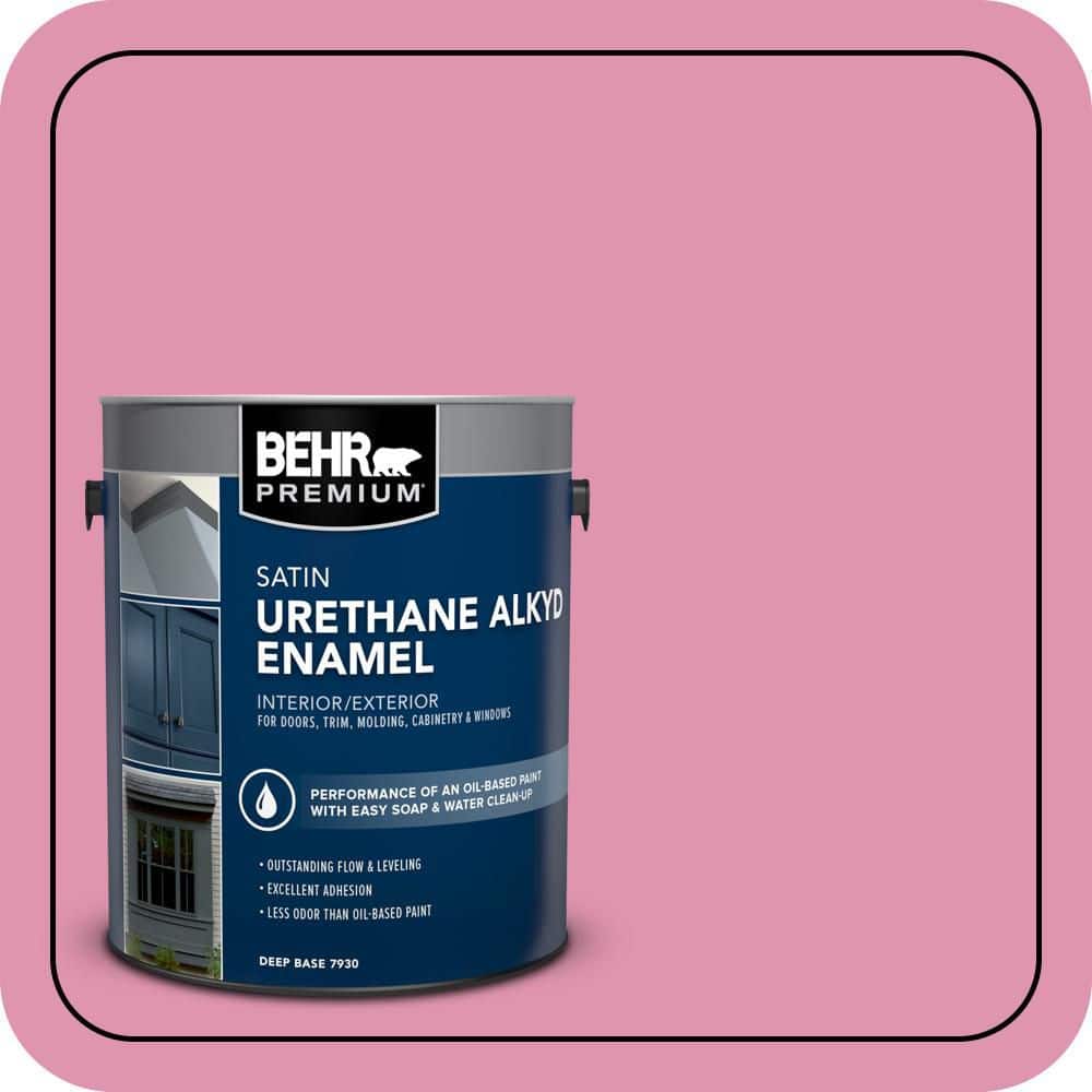 BEHR PREMIUM 1 gal. #P130-4 It's a Girl Urethane Alkyd Satin Enamel Interior/Exterior Paint