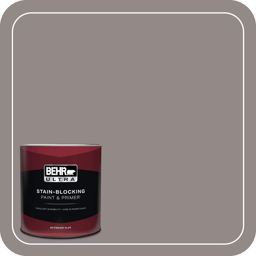 BEHR ULTRA 1 qt. #PPU17-16 Polished Stone Flat Exterior Paint & Primer