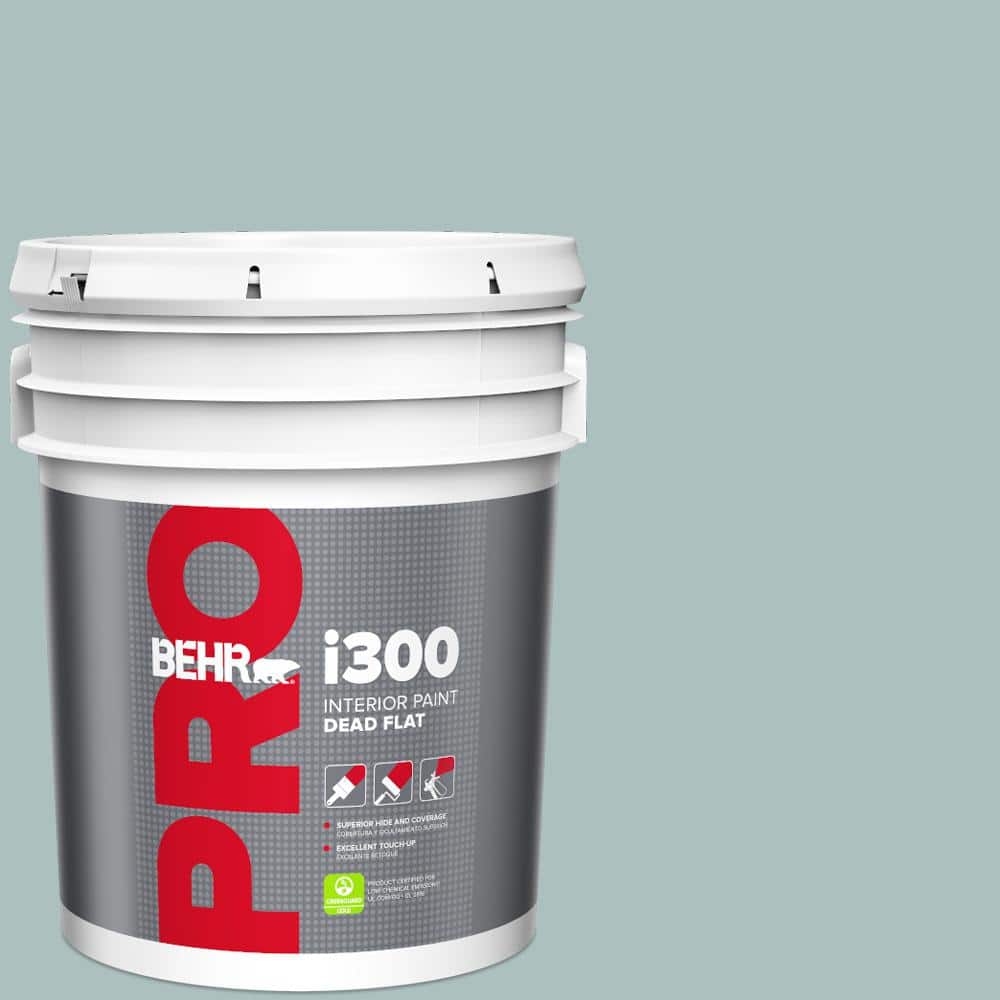BEHR PRO 5 gal. #HDC-CL-15G Morning Parlor Dead Flat Interior Paint
