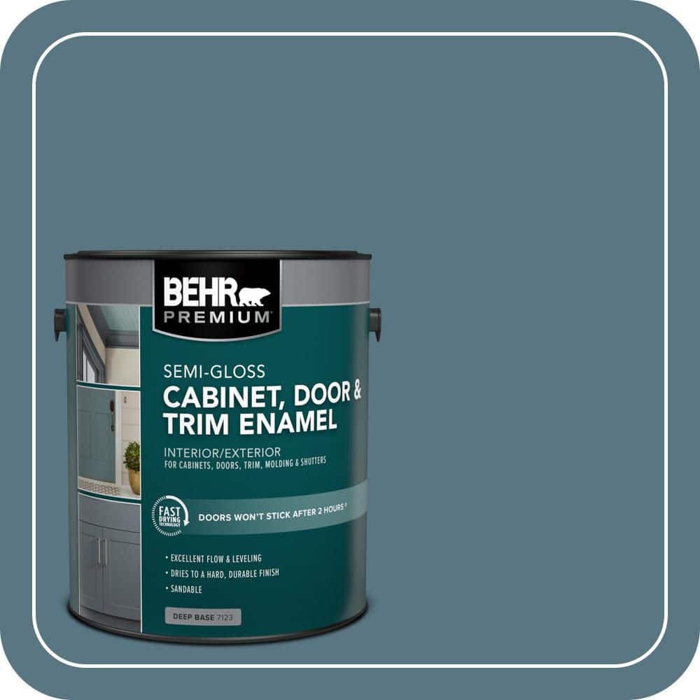 BEHR PREMIUM 1 gal. #MQ5-26 Hampton Surf Semi-Gloss Enamel Interior/Exterior Cabinet, Door & Trim Paint