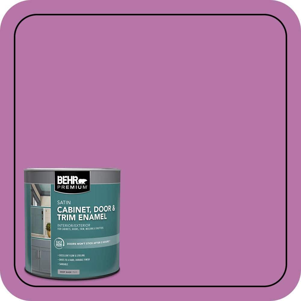 BEHR PREMIUM 1 qt. #P110-5A Eccentric Magenta Satin Enamel Interior/Exterior Cabinet, Door & Trim Paint