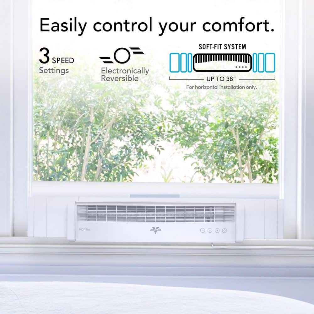Vornado Portal 6.58 in. 3-Fan Speeds Window Fan in with Reversible Exhaust Mode, Weather Resistant (2)