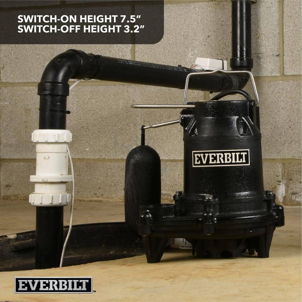Everbilt 1/2 HP Cast Iron Submersible Sump Pump (2)
