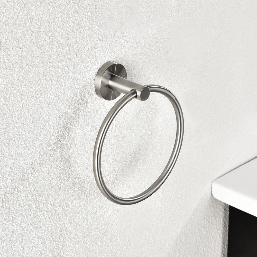 MYRYY 5-Piece Wall Mounted Bathroom Towel Rack Set in Brushed Nickel (3)