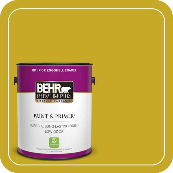 BEHR PREMIUM PLUS Home Decorators Collection #HDC-MD-03 Citronette Flat Interior/Exterior Paint & Primer Color Sample (3)