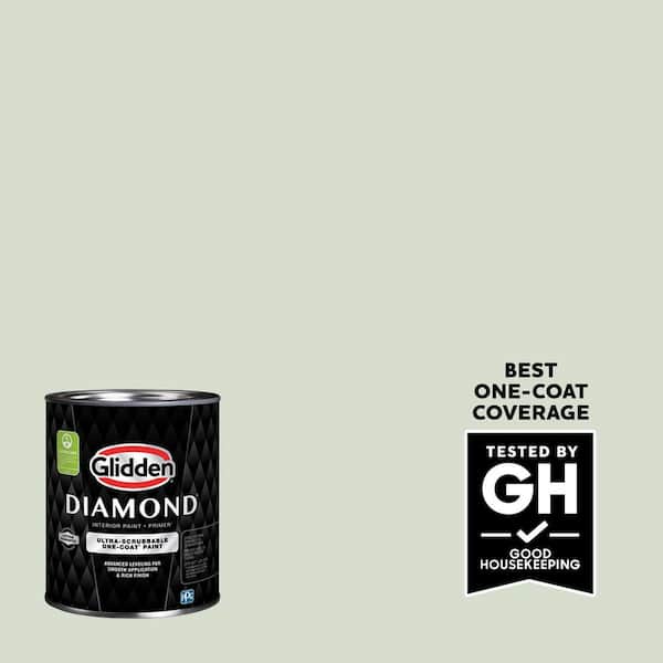 Glidden Diamond 1 qt. PPG1124-2 Pale Vista Satin Interior Paint with Primer (2)