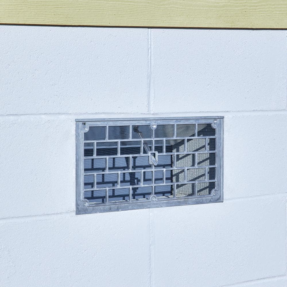 Master Flow Grill Style 16 in. x 8 in. Mill Aluminum Foundation Vent (2)