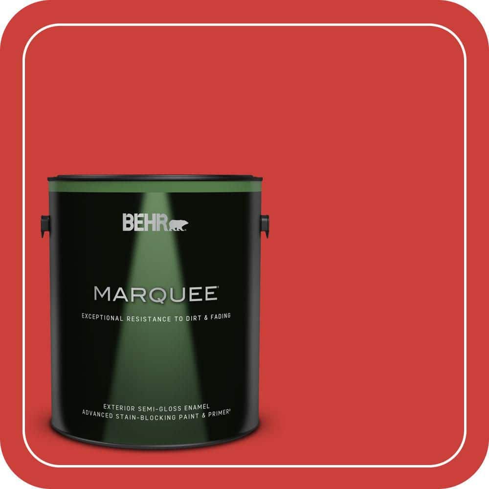 BEHR MARQUEE 1 gal. #S-G-180 Grenadine Semi-Gloss Enamel Exterior Paint & Primer