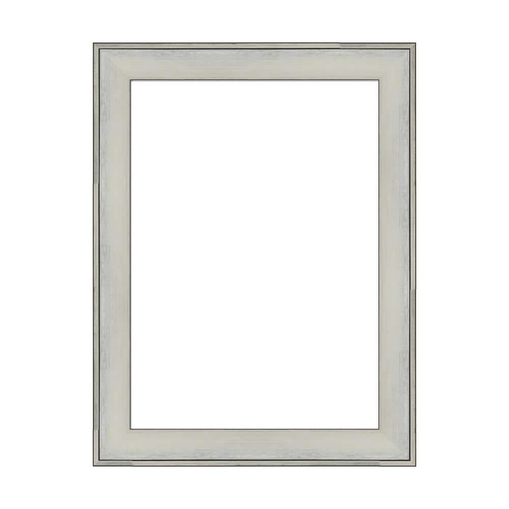 Amanti Art Mirror Makeover Flair Silver Patina 19.25 in. W x 25.25 in. H Bathroom Mirror Frame Border Kit-Fits a 18 x 24 Mirror (1)