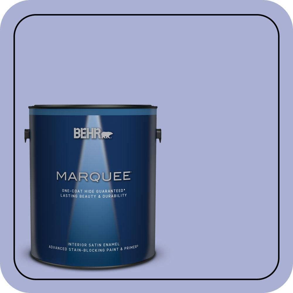 BEHR MARQUEE 1 gal. #MQ4-30 Lavender Wash One-Coat Hide Satin Enamel Interior Paint & Primer