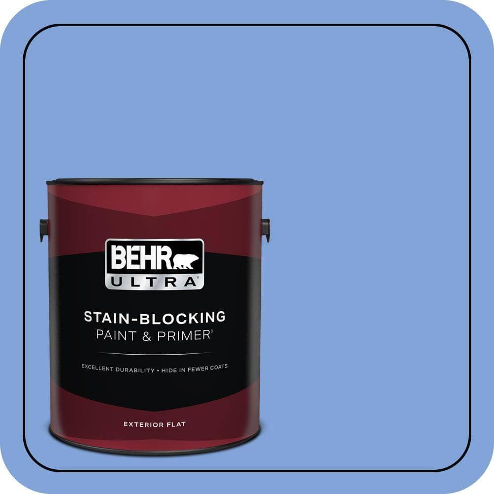 BEHR ULTRA 1 gal. #P530-4 Periwinkle Flat Exterior Paint & Primer