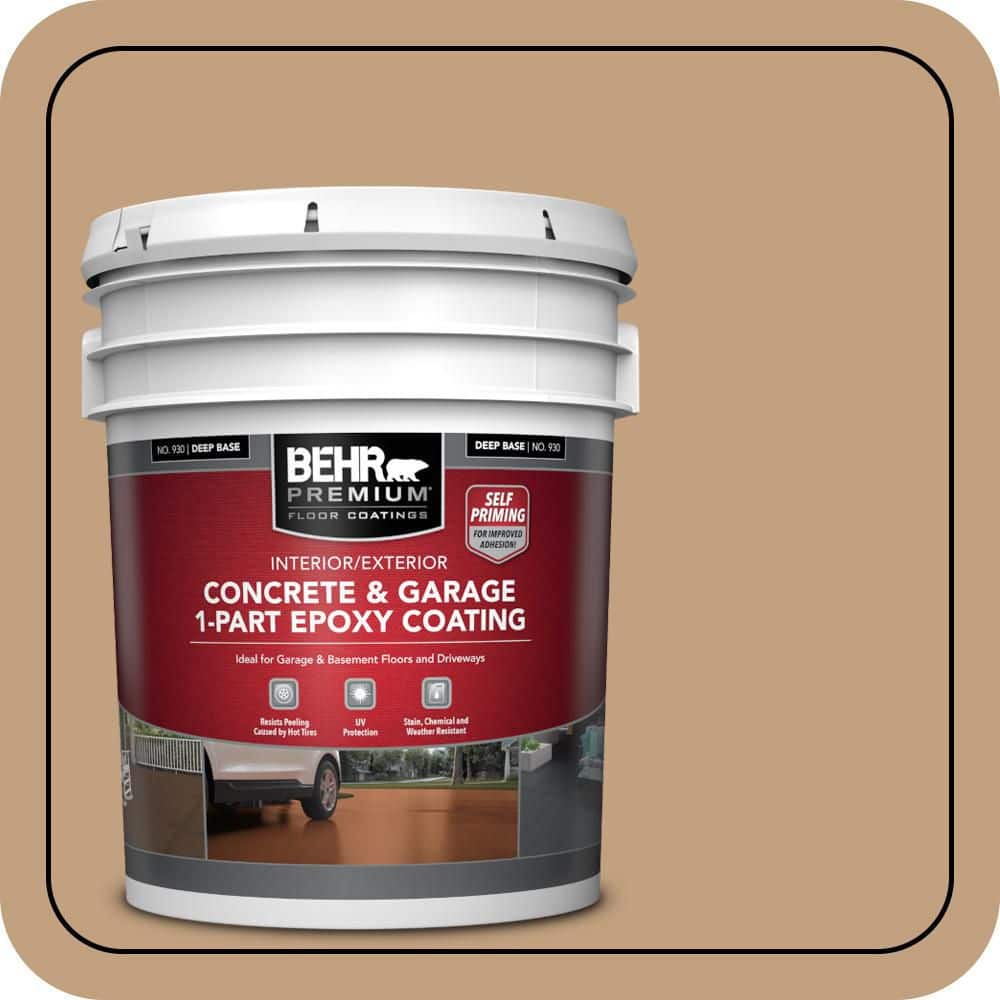 BEHR PREMIUM 5 gal. #S280-4 Real Cork Self-Priming 1-Part Epoxy Satin Interior/Exterior Concrete and Garage Floor Paint