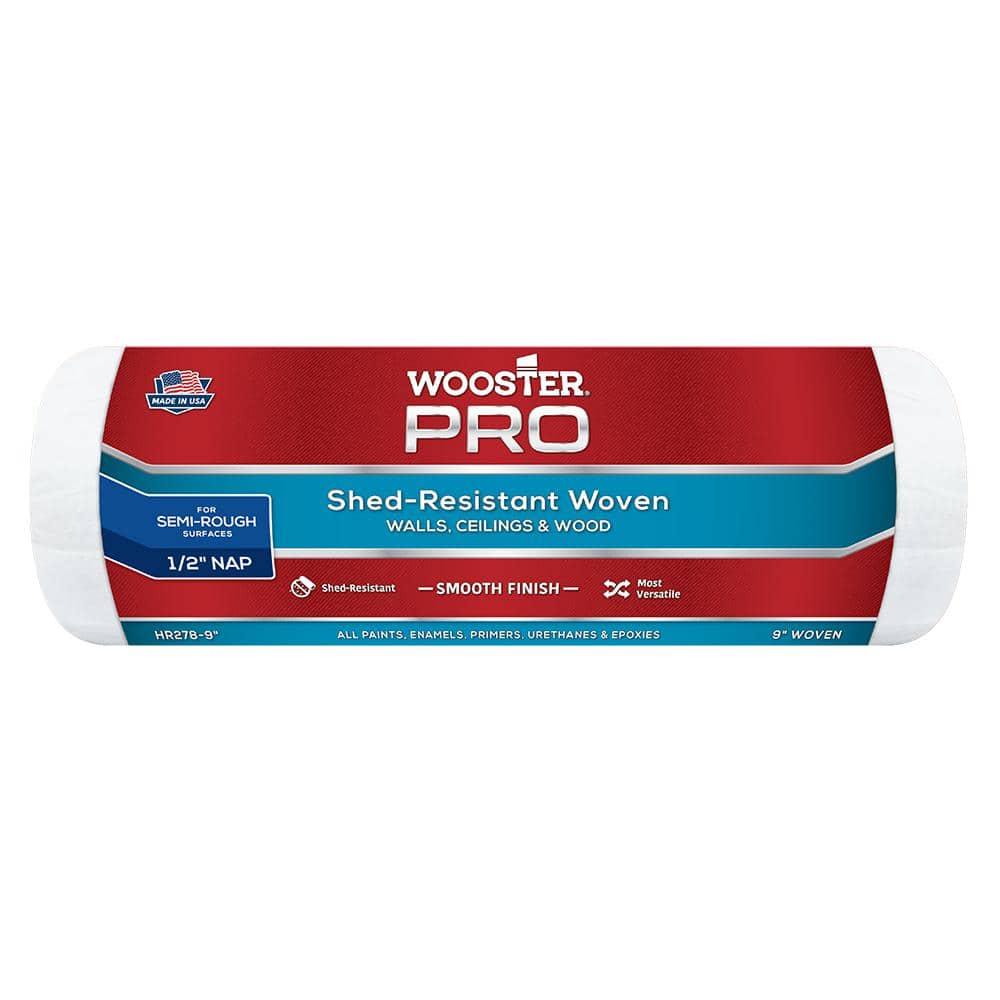 Wooster 9 in. x 1/2 in. High-Density Woven Acrylic Roller Covers (Case of 21)