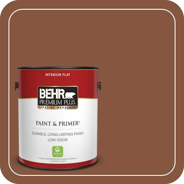 BEHR PREMIUM PLUS #230F-7 Florence Brown Interior/Exterior Paint & Primer Color Sample (2)