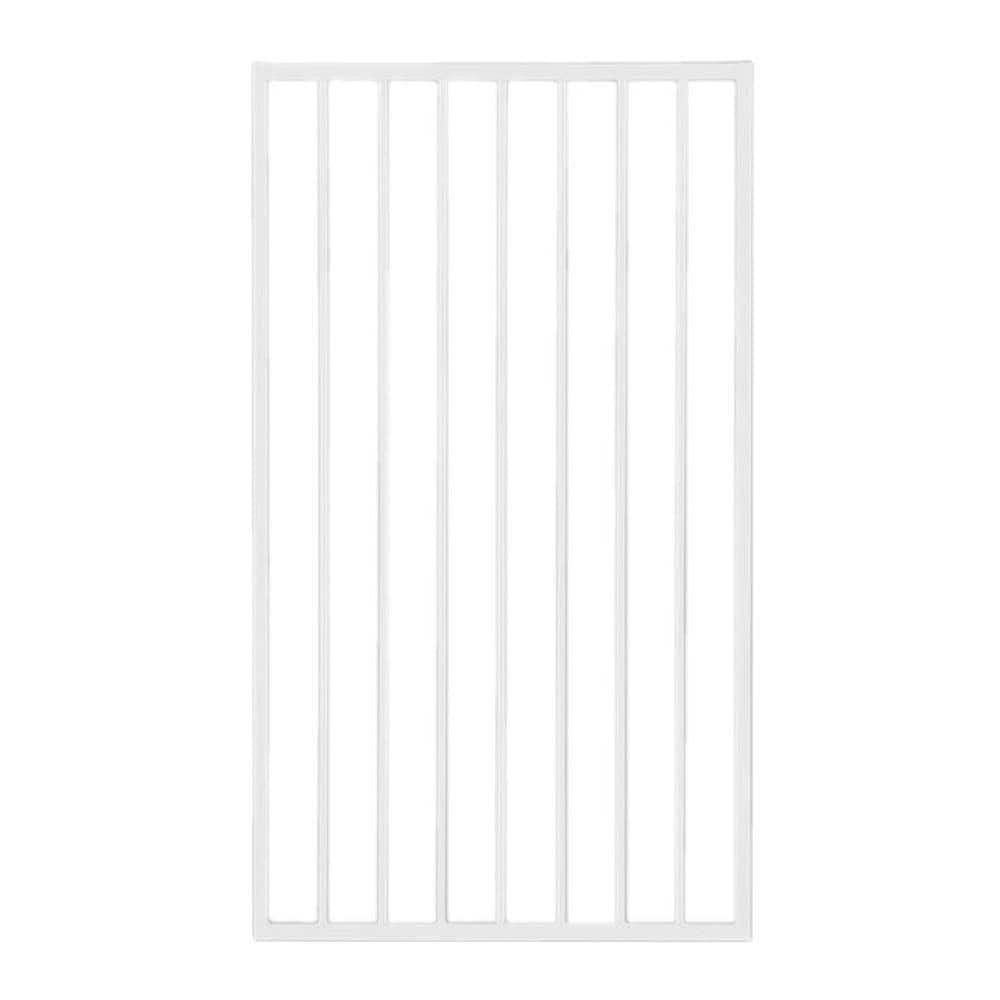 Unbranded Pro Series 3 ft. x 5 ft. White Steel Fence Gate