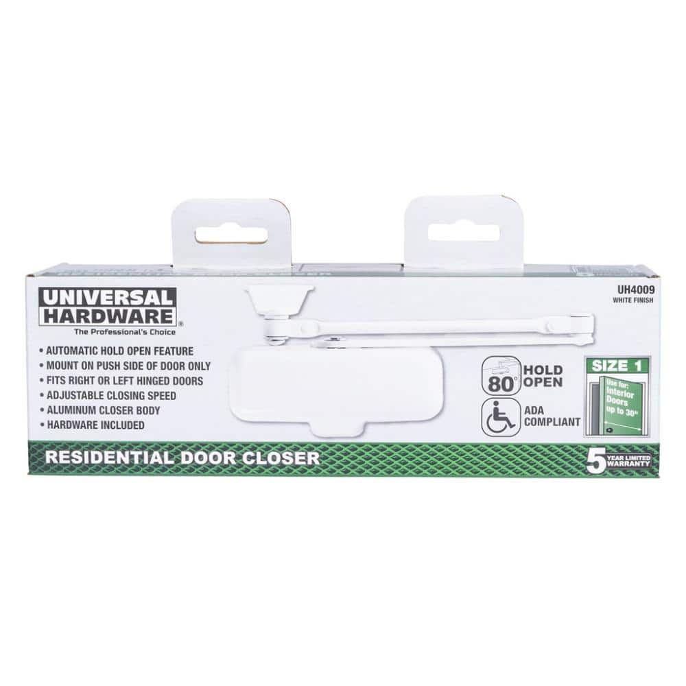 Universal Hardware Light-Duty White Residential Door Closer (3)