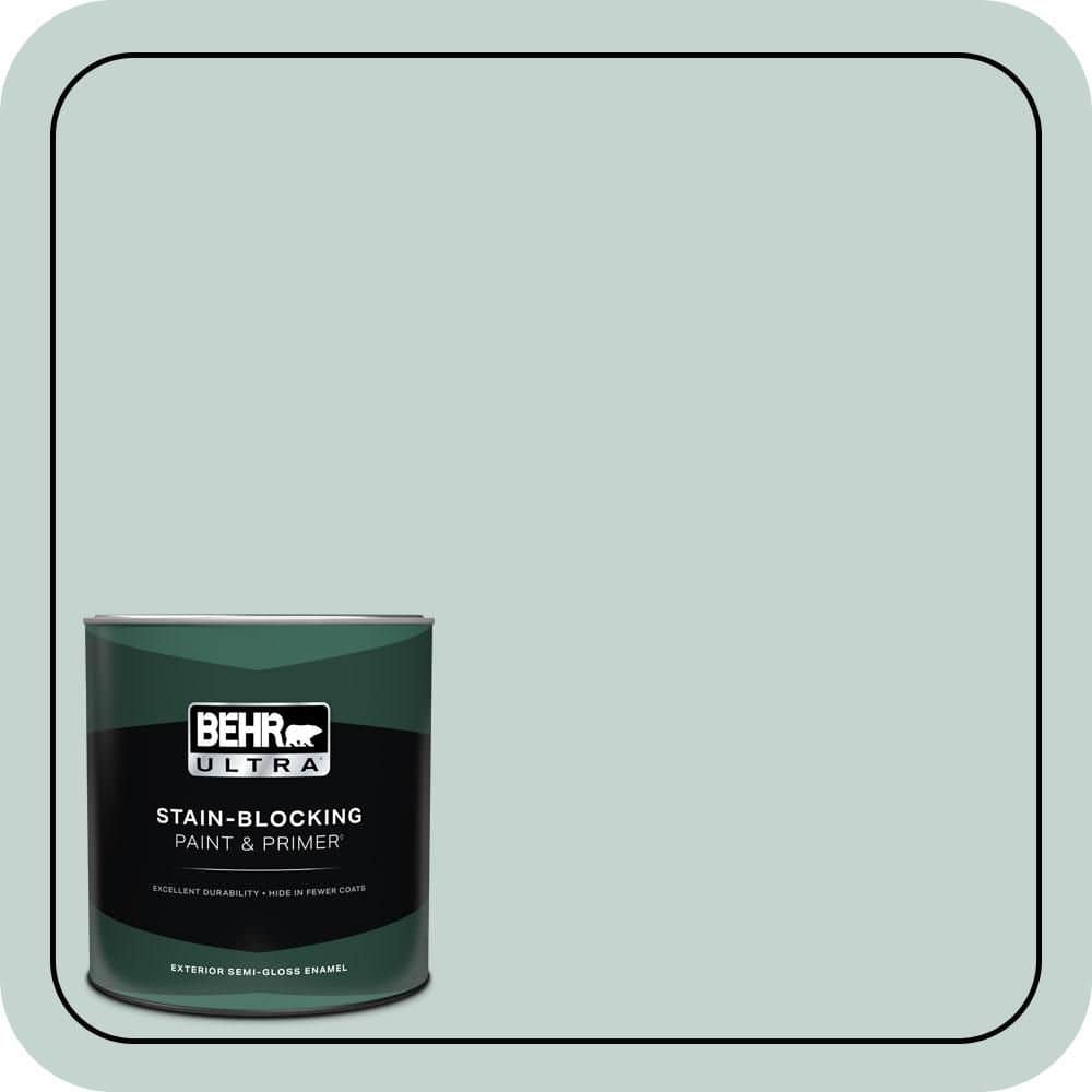 BEHR ULTRA 1 qt. #490E-3 Celtic Gray Semi-Gloss Enamel Exterior Paint & Primer
