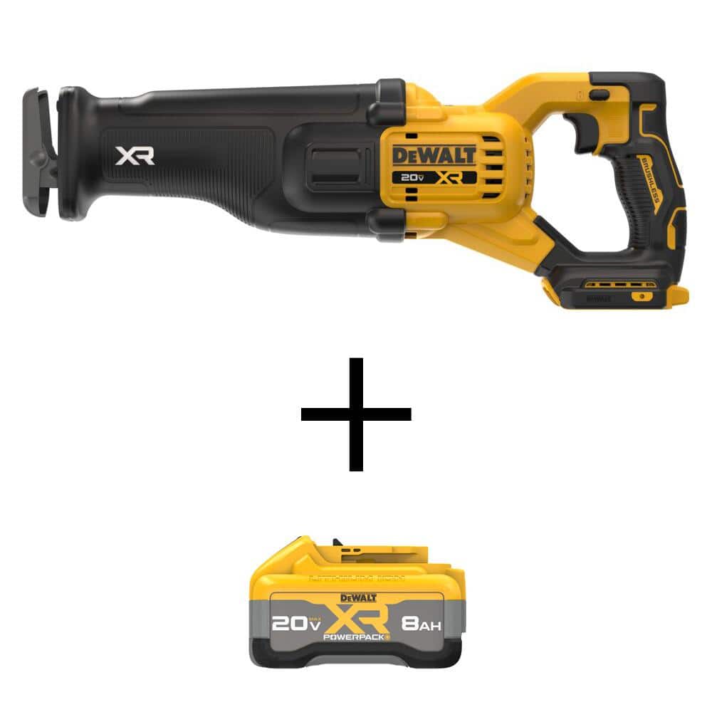 DEWALT 20V XR Lithium-Ion Cordless Reciprocating Saw with 20V Max XR 8.0 Ah Battery Pack (1)