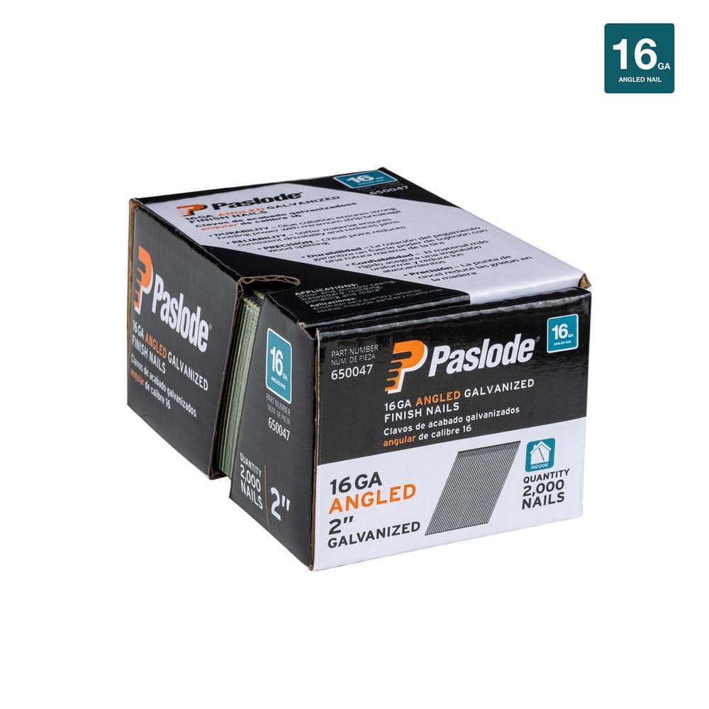 Paslode 2 in. x 16-Gauge 20° Galvanized Angled Nails (2000-Per Box) (3)