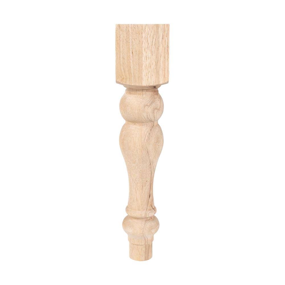 American Pro Decor 16 in. x 3-3/4 in. Unfinished North American Unfinished Hardwood Farmhouse Leg (Pack of 2) (3)