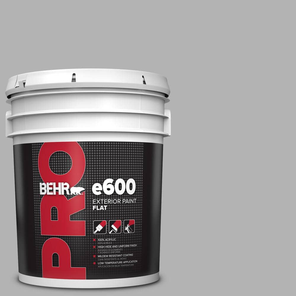 BEHR PRO 5 gal. #770E-3 Pewter Mug Flat Exterior Paint
