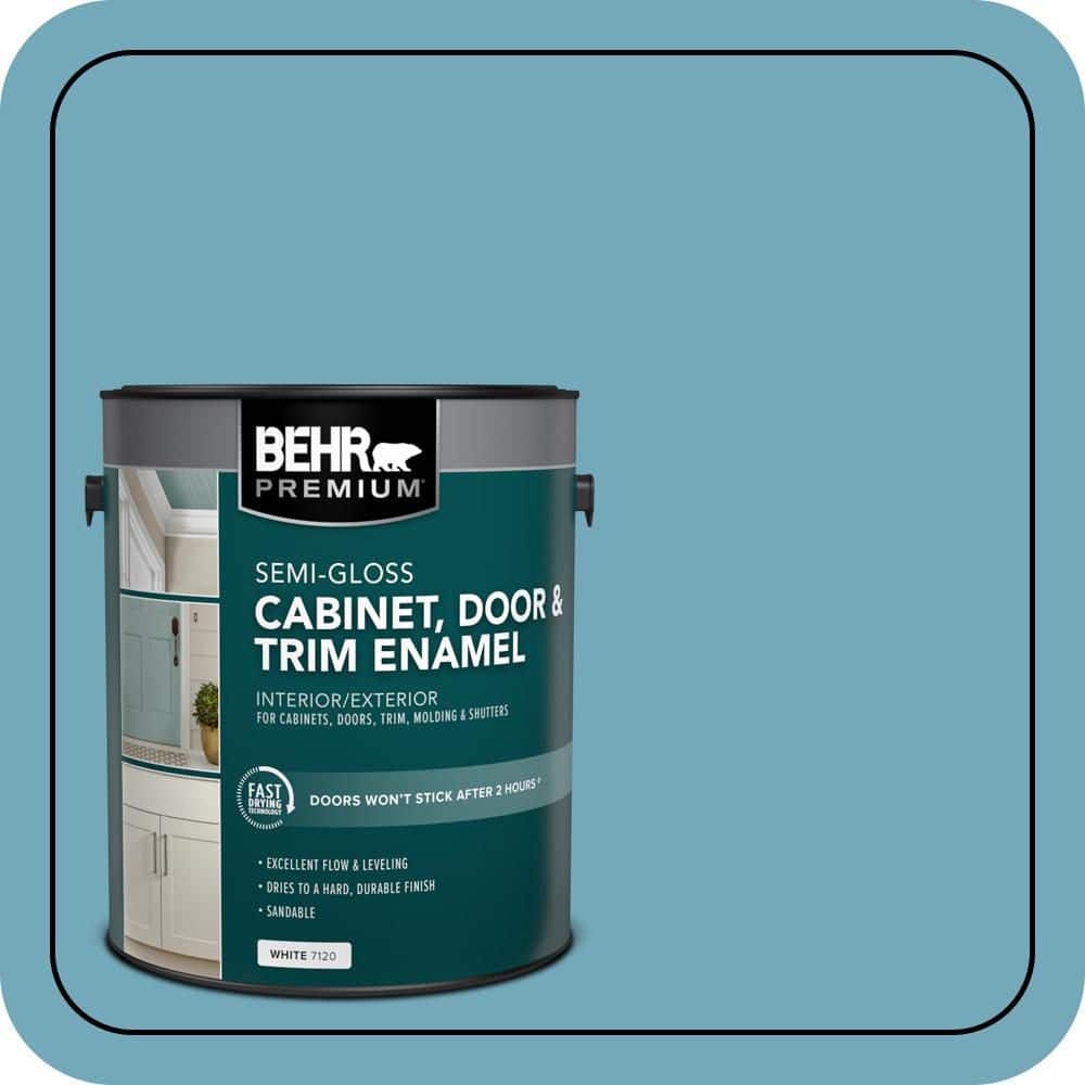 BEHR PREMIUM 1 gal. #S460-4 Snowboard Semi-Gloss Enamel Interior/Exterior Cabinet, Door & Trim Paint