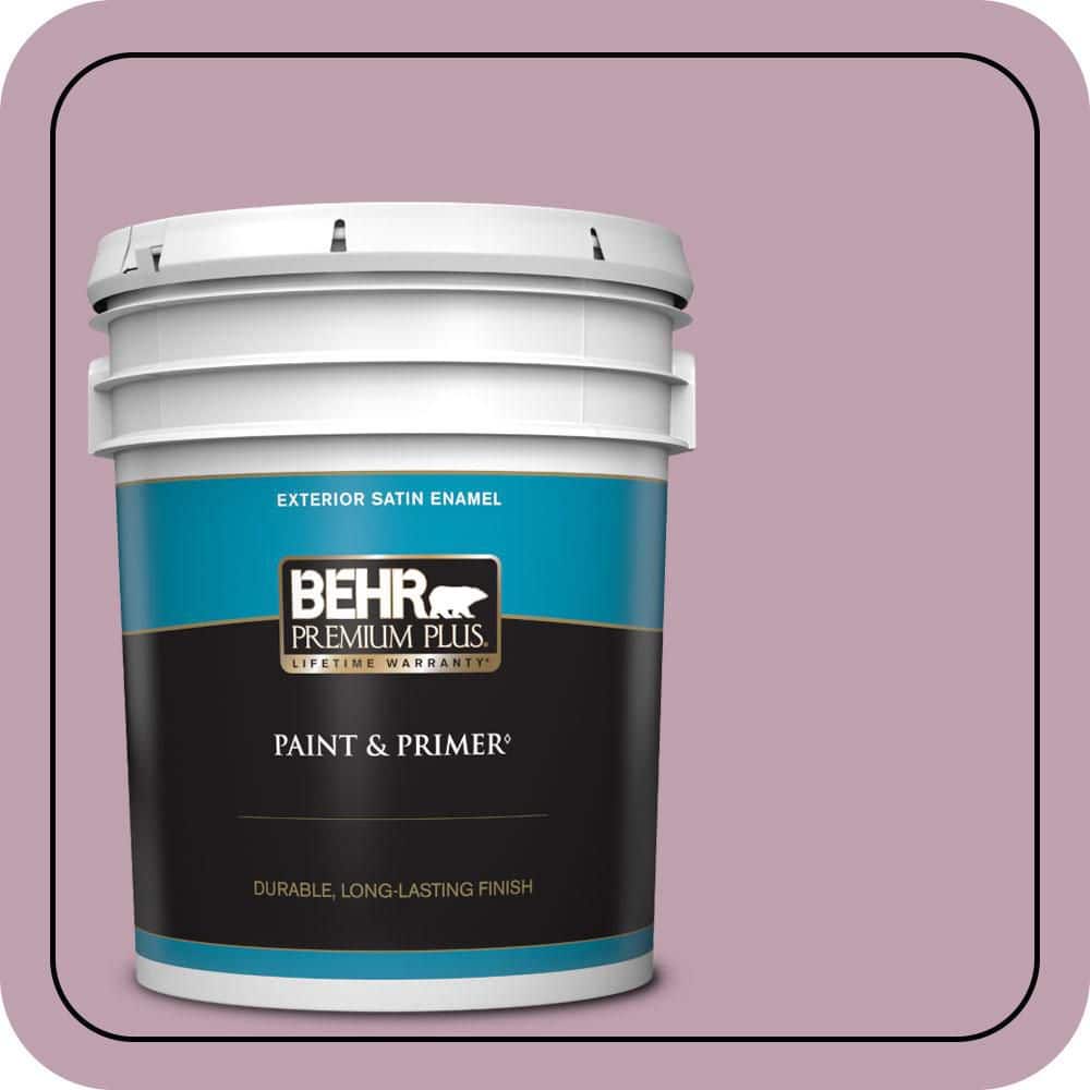 BEHR PREMIUM PLUS 5 gal. #S120-4 Decanting Satin Enamel Exterior Paint & Primer