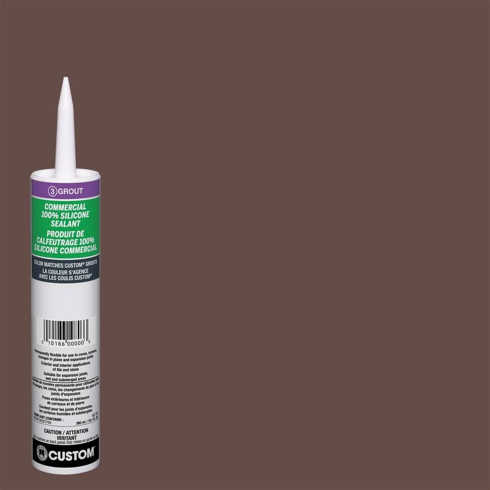 Custom Building Products Commercial #95 Sable Brown 10.1 oz. Silicone Caulk (2)
