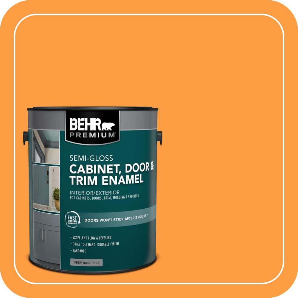 BEHR PREMIUM 1 gal. #P240-6 Exotic Blossom Semi-Gloss Enamel Interior/Exterior Cabinet, Door & Trim Paint