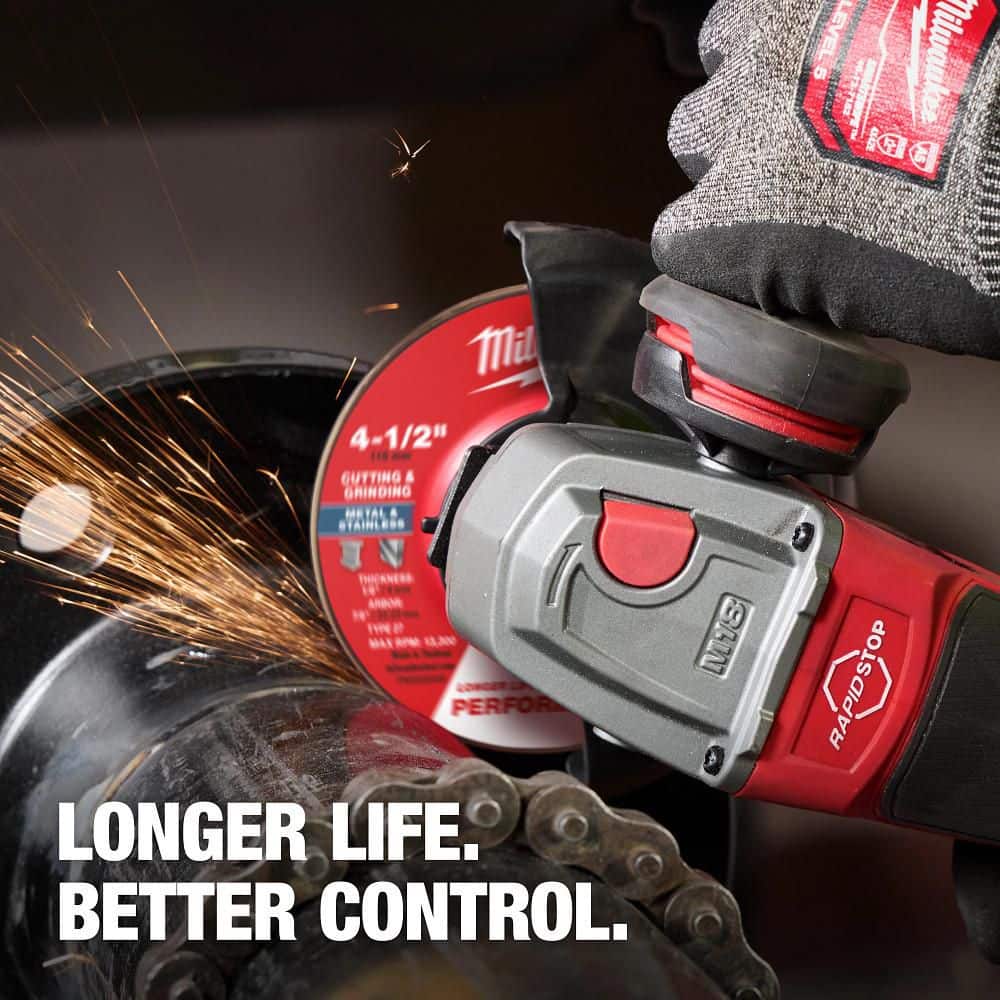 Milwaukee 4-1/2 in. x 1/8 in. x 5/8-11 in. Performance Plus Dual Metal Cut & Grind Wheel-Type 27 (2)