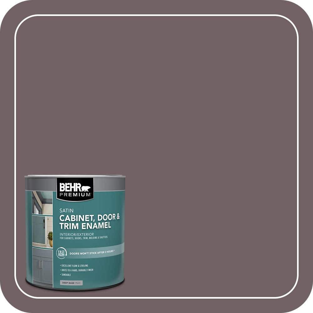 BEHR PREMIUM 1 qt. #N110-6 Dignified Purple Satin Enamel Interior/Exterior Cabinet, Door & Trim Paint (1)