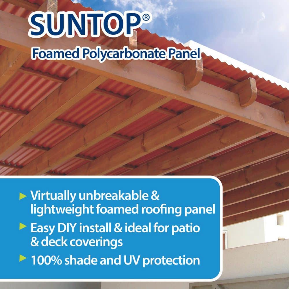 Suntop 2.2 ft. Corrugated Foam Polycarbonate Roof Panel (2)