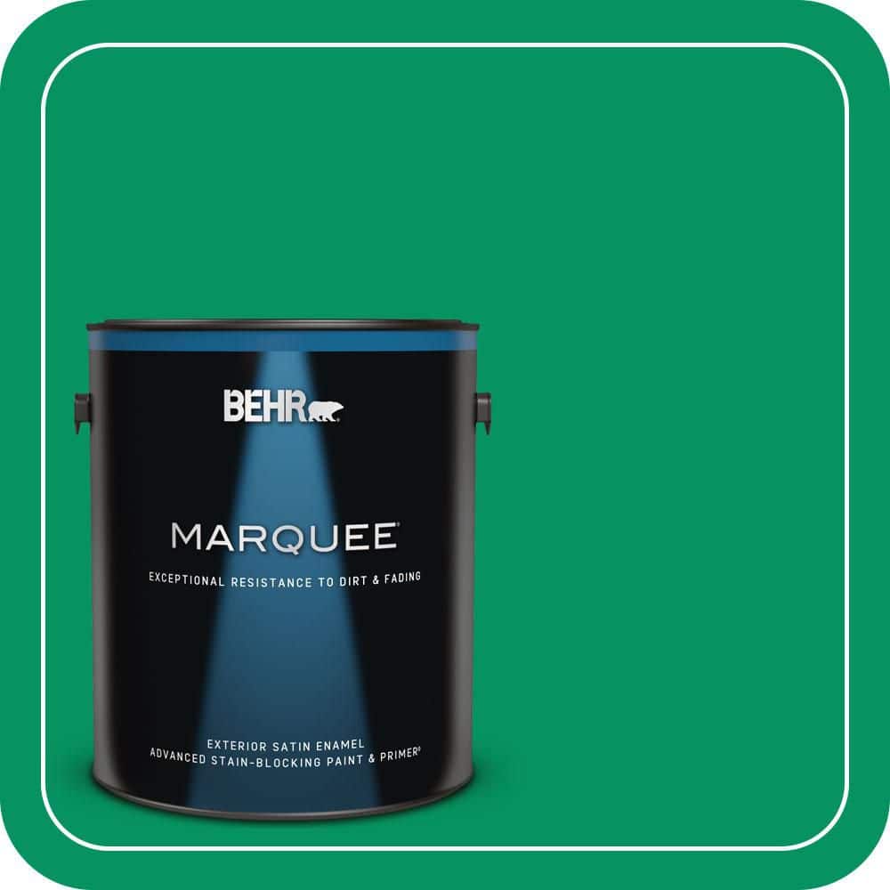 BEHR MARQUEE 1 gal. #470B-6 Emerald Lake Satin Enamel Exterior Paint & Primer