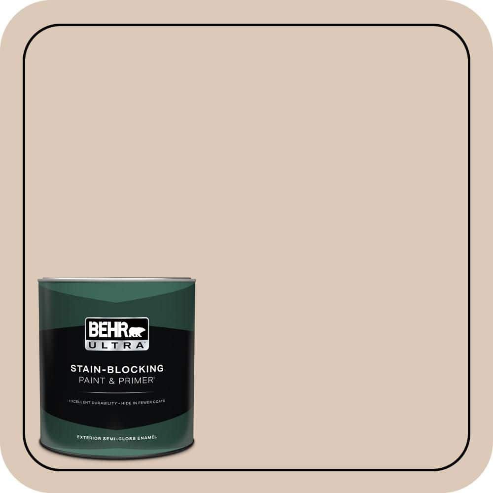 BEHR ULTRA 1 qt. #MQ3-09 Loft Light Semi-Gloss Enamel Exterior Paint & Primer