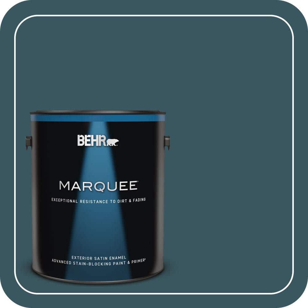 BEHR MARQUEE 1 gal. #520F-7 Kingfisher Satin Enamel Exterior Paint & Primer