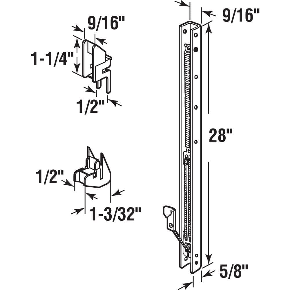 Prime-Line 28 in. Window Block and Tackle Sash Balance (3)