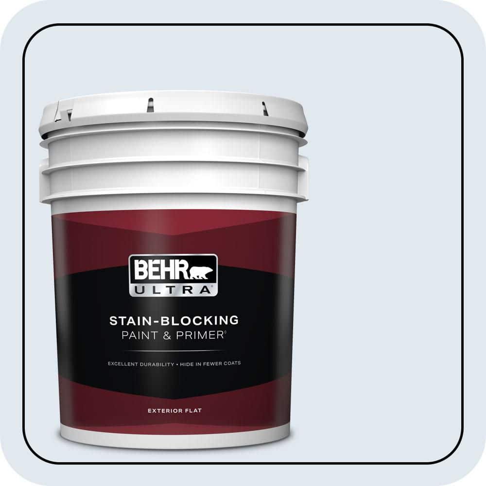 BEHR ULTRA 5 gal. #M540-1 Bellflower Blue Flat Exterior Paint & Primer