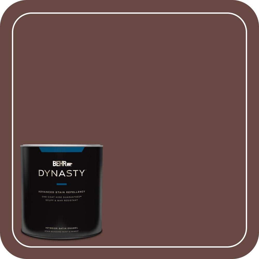 BEHR DYNASTY 1 qt. #700B-7 Wild Manzanita Satin Enamel Interior Stain-Blocking Paint & Primer