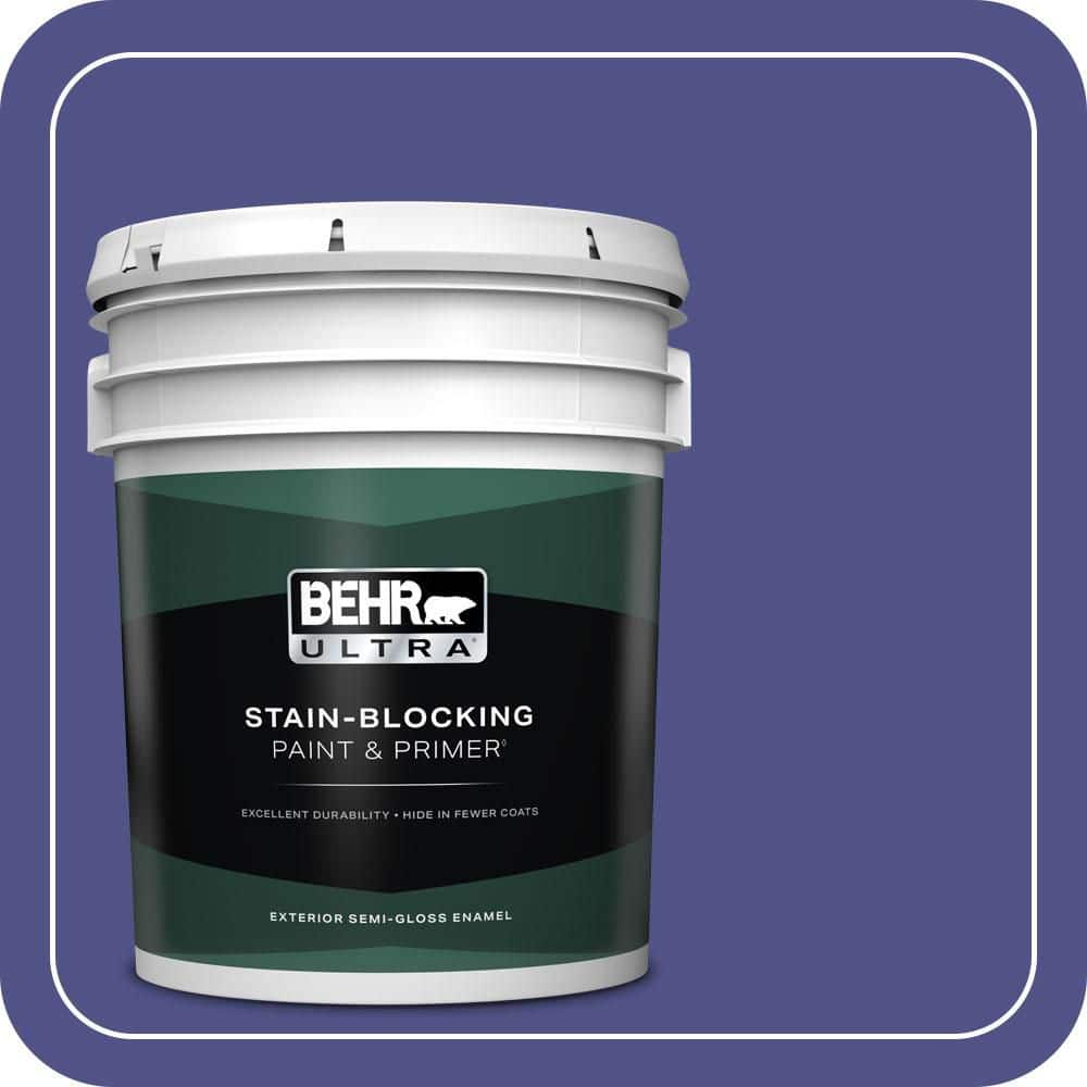BEHR ULTRA 5 gal. #P550-7 Purple Prince Semi-Gloss Enamel Exterior Paint & Primer