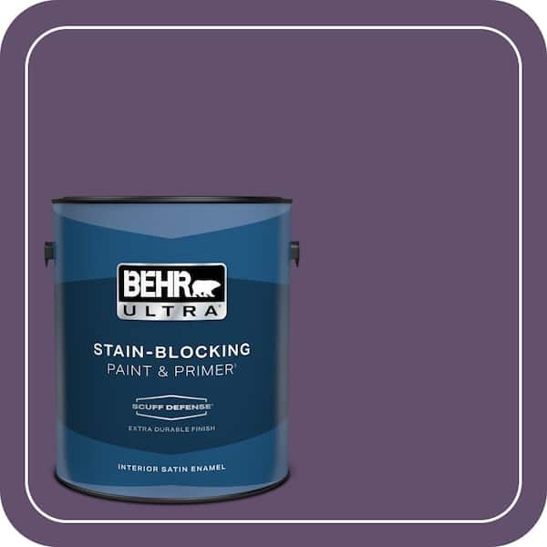 BEHR ULTRA 1 gal. #660D-7 Blackberry Farm Extra Durable Satin Enamel Interior Paint & Primer (2)