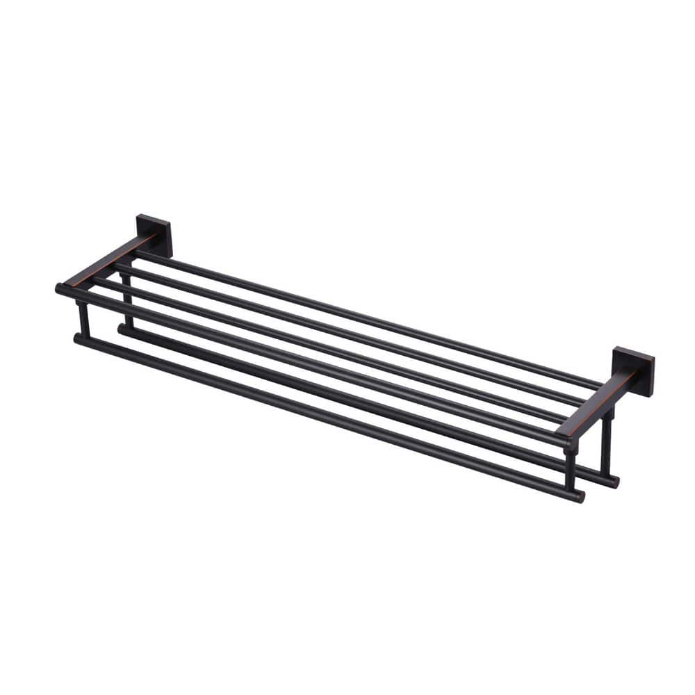 WOWOW 32 in. Stainless Steel Double Towel Bar Wall Mounted Bath Towel Holder in Oil Rubbed Bronze (1)