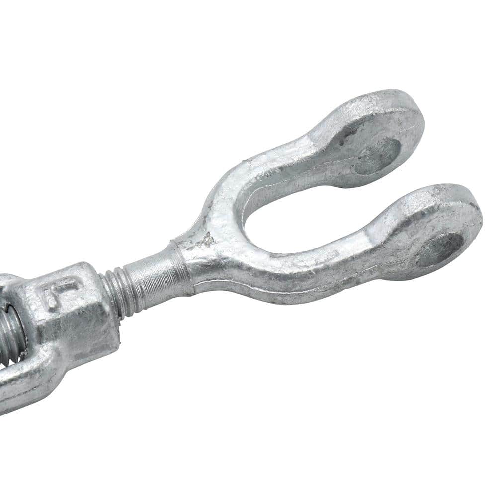 Everbilt 3/8 in. x 11 in. Galvanized Jaw and Jaw Turnbuckle (2)