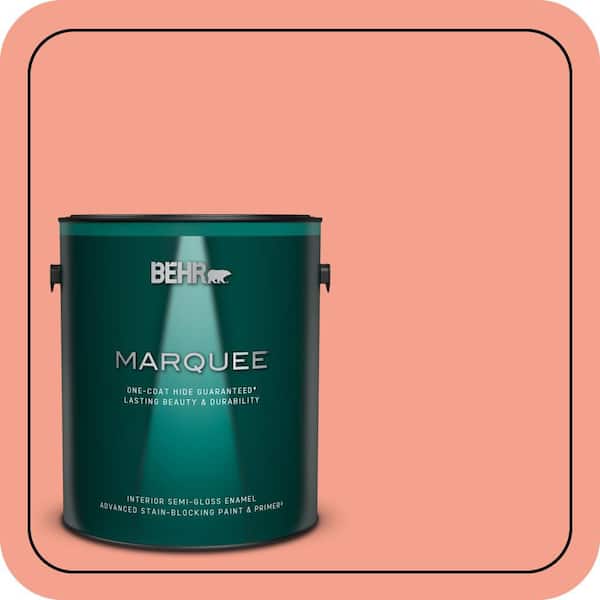 BEHR PREMIUM PLUS Home Decorators Collection #HDC-MD-18 Peach Mimosa Enamel Low Odor & Primer (3)