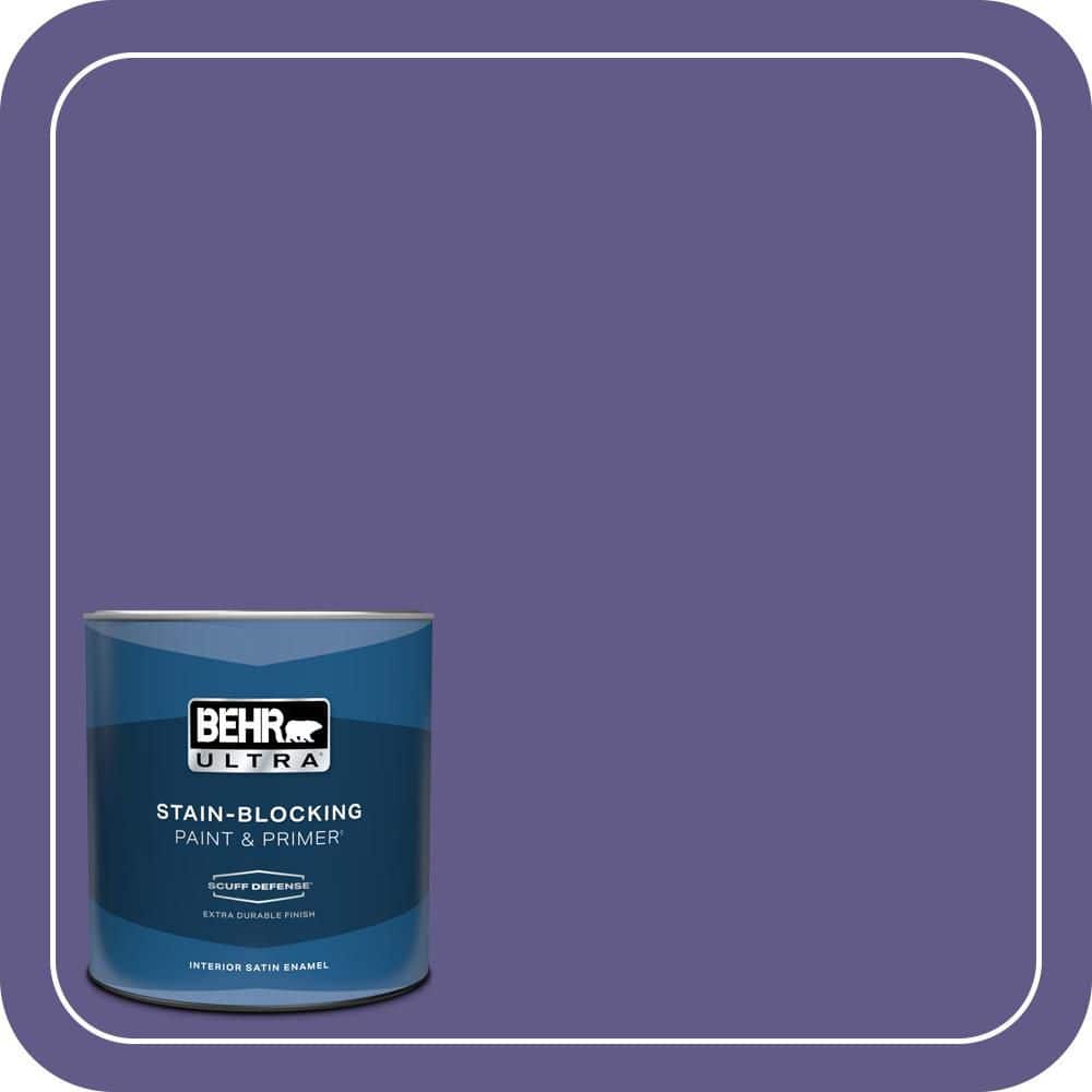 BEHR ULTRA 1 qt. #S-G-640 Purple Balloon Extra Durable Satin Enamel Interior Paint & Primer