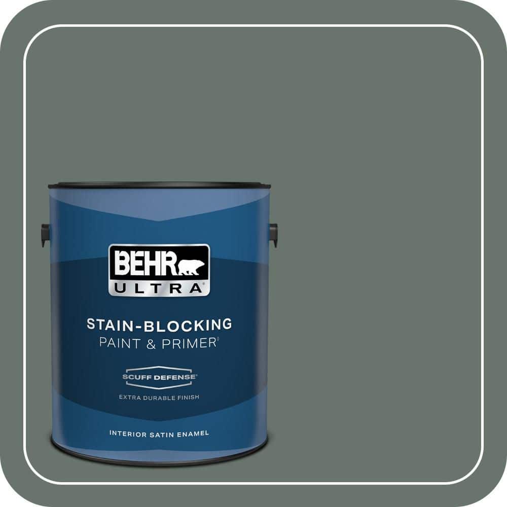 BEHR ULTRA 1 gal. #PPU12-18 Heritage Park Extra Durable Satin Enamel Interior Paint & Primer